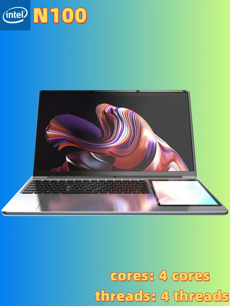 Intel N100 Office Dual-Screen Laptop, 15.6-inch